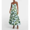 Oscar De La Renta Floral Cotton-blend Maxi Dress