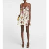 Oscar De La Renta Floral Fil Coupé Minidress