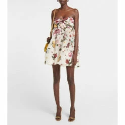 Oscar De La Renta Floral Fil Coupé Minidress