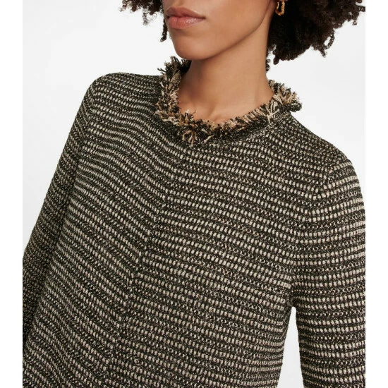 Oscar De La Renta Cotton-blend Knit Minidress - Image 3