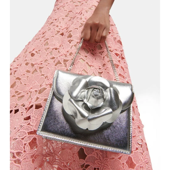 Oscar De La Renta Tro Mini Leather Crossbody Bag