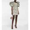 Oscar De La Renta Off-shoulder Floral Cotton Minidress