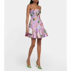 Oscar De La Renta Cotton Poplin Minidress