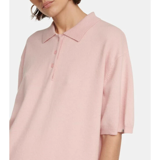 Extreme Cashmere N°126 Lezard Cashmere-blend Polo Shirt - Image 3