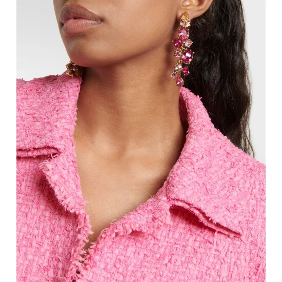 Oscar De La Renta Scramble Crystal-embellished Earrings - Image 2