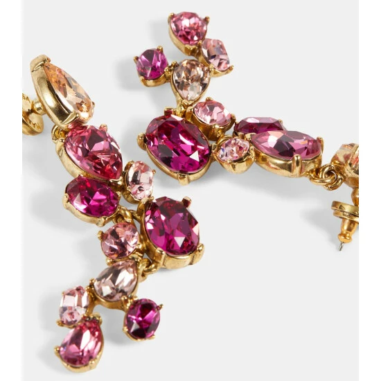 Oscar De La Renta Scramble Crystal-embellished Earrings - Image 3
