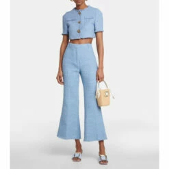 Oscar De La Renta Cropped Cotton-blend Bouclé Jacket