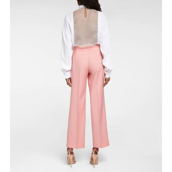 Oscar De La Renta Straight Wool And Mohair Pants - Image 2