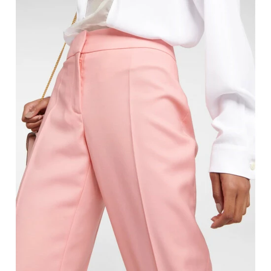 Oscar De La Renta Straight Wool And Mohair Pants - Image 3