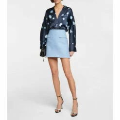 Oscar De La Renta Cotton-blend Miniskirt